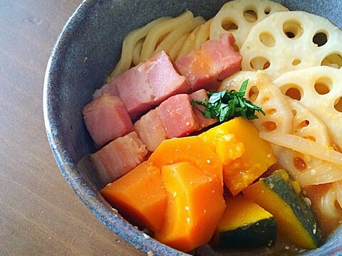 時短＊ほうとう風旬の野菜が主役な洋風煮込みうどん